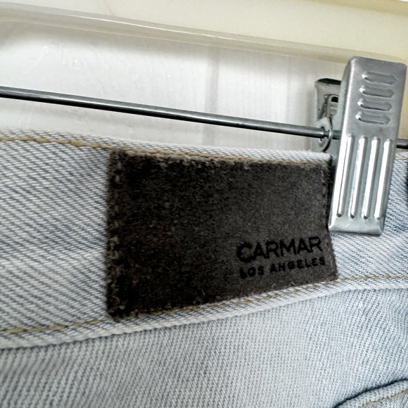 Carmar Denim  distressed Women’s light blue jeans cotton Size 27 - Picture 4 of 9
